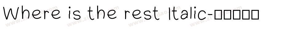 Where is the rest Italic字体转换